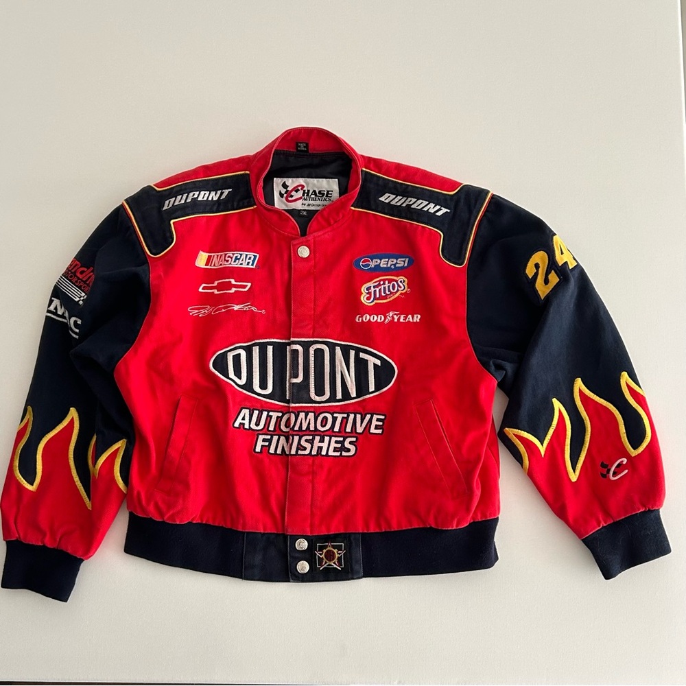 Vintage Chase‎ Authentics NASCAR Jeff Gordon Dupont Racing Jacket YOUTH 2XL